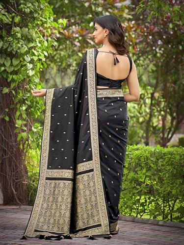 MANOHARI black banarasi silk saree – image 3