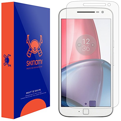 Skinomi Matte Screen Protector Compatible with Moto G4 Plus Anti-Glare Matte Skin TPU Anti-Bubble Film