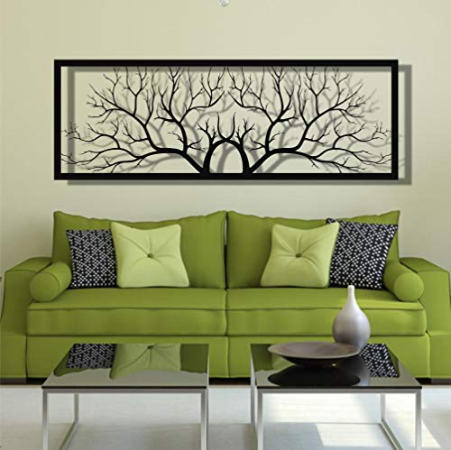 DEKADRON Metal Wall Decor, Metal Tree Wall Art, Metal Branch Wall Decoration, Home Living Room Wall Art (59