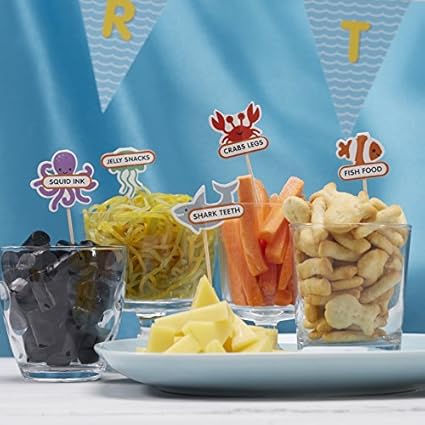 Amazon Com Ginger Ray Sea Themed Party Cupcake Flag Toppers 15 Pack Home Kitchen Amazon Com Ginger Ray Sea Themed Party Cupcake Flag Toppers 15 Pack Home Kitchen