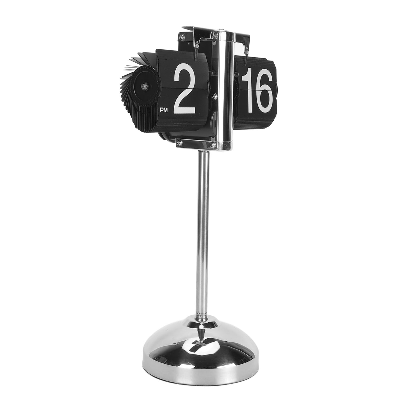 Reloj Digital con Tapa, Barra de Tracción Extensible de Acero Inoxidable, Movimiento de Marcha Atrás Digital Automático, Barra Telescópica de Acero Inoxidable (Black)