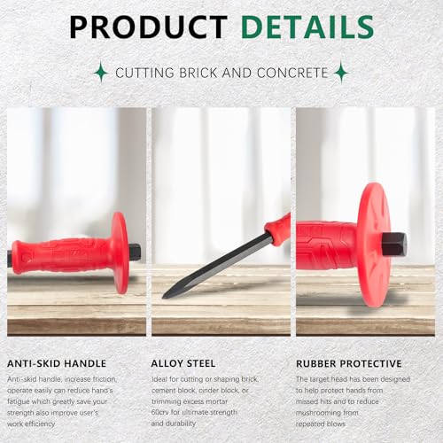 Cinceles de punta Monkey King Bar de 30 cm con protector manual integrado 4