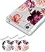 BAISRKE Sony Xperia L1 Case, Xperia L1 Case with Flowers Slim Shockproof Clear Floral Pattern Soft Flexible TPU Back Cove for Sony Xperia L1 [Purple Pink]