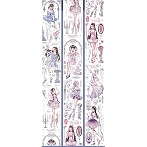 海外マスキングテープ巻売り リボン結び 人物マスキングテープ 装飾マステ 4d5275d140c27d89d4f549994d85e7