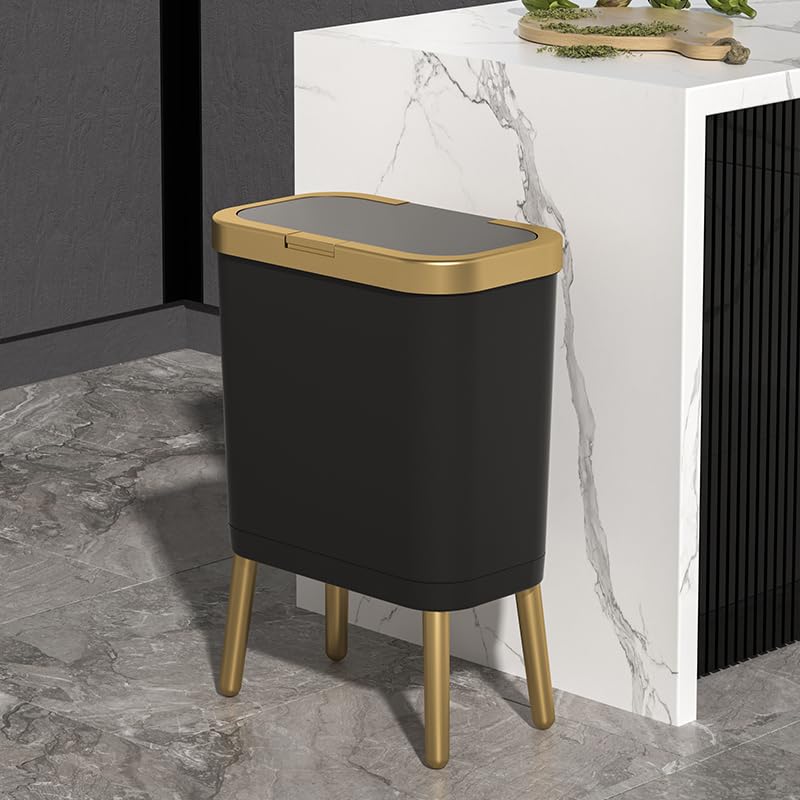 Procade Caneca de Basura 2 Pack con Tapa 4 Galones Negra miniatura 6