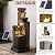 Pivotify 38.2" Tall Solar Water Fountain Outdoor Garden,4 Tiers Modern Cascading Bowls and Stacked Stones Solar Powered Fountains with LED Lights for Garden, Patio, Deck, Porch, Backyard, Lawns