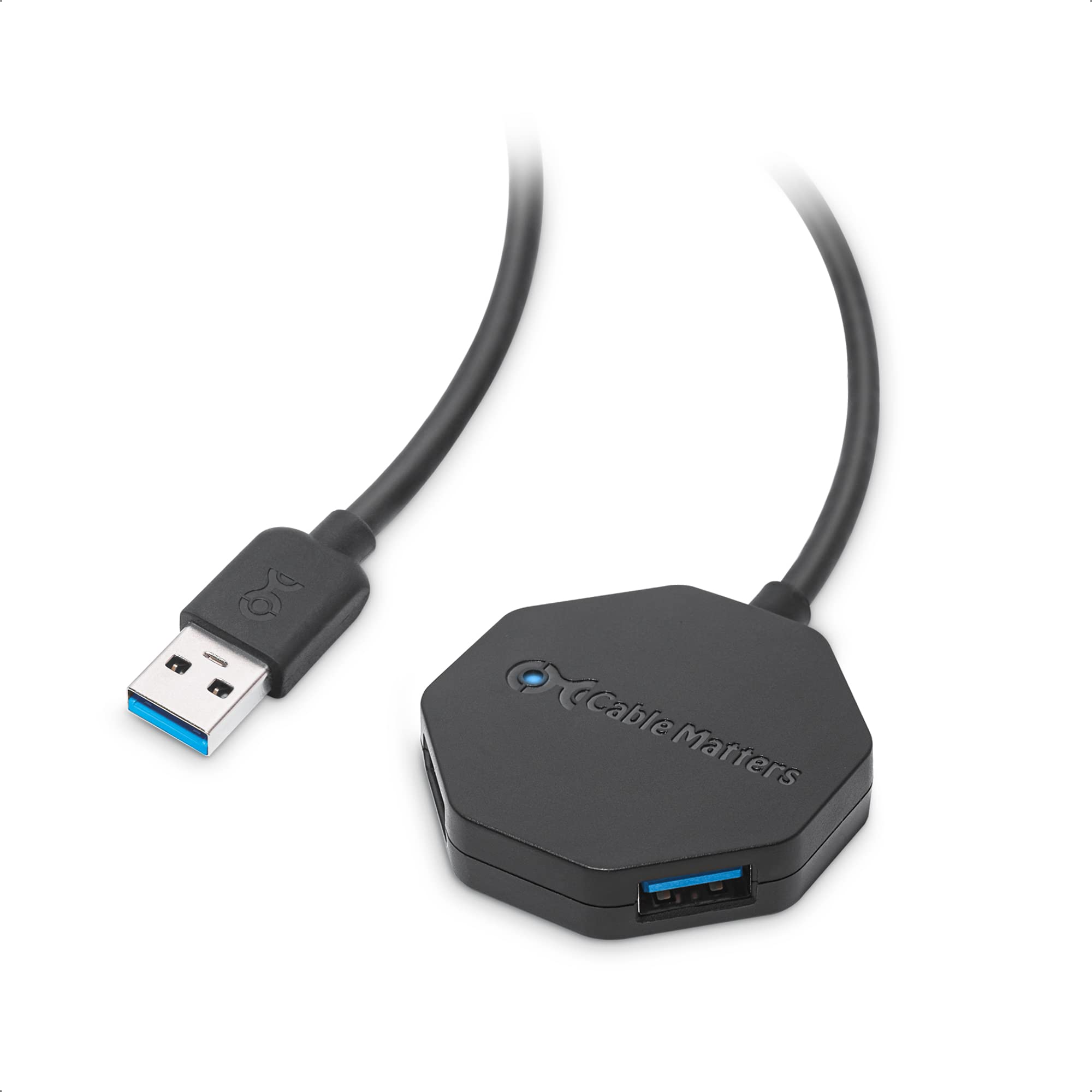 Hub USB Ultra Mini de 4 puertos con cable de extensión largo de 4 pies, concentrador USB 3.0 con múltiples puertos para una velocidad de transferencia de datos de hasta 5 Gbps, color 7