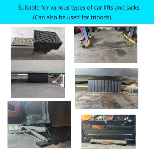 Image of 4 Pure Solid Universal Rubber Lift Pads, Used for car Lifts, Jacks, Frames 6-3 /8 inchx 4-3 /4 inch x 3 inch(160mm x 120mm x 75mm)