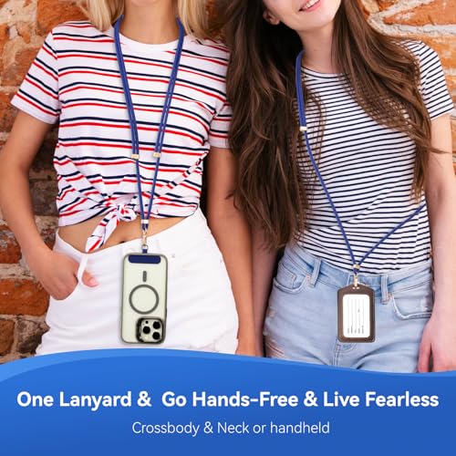 Image of VVAAGG Cell Phone Lanyard for iPhone: Crossbody Phone Strap Adjustable Neck Wrist Strap Anti Theft Long Lanyard Travel Essential for Women Most iPhone and Android Smartphones