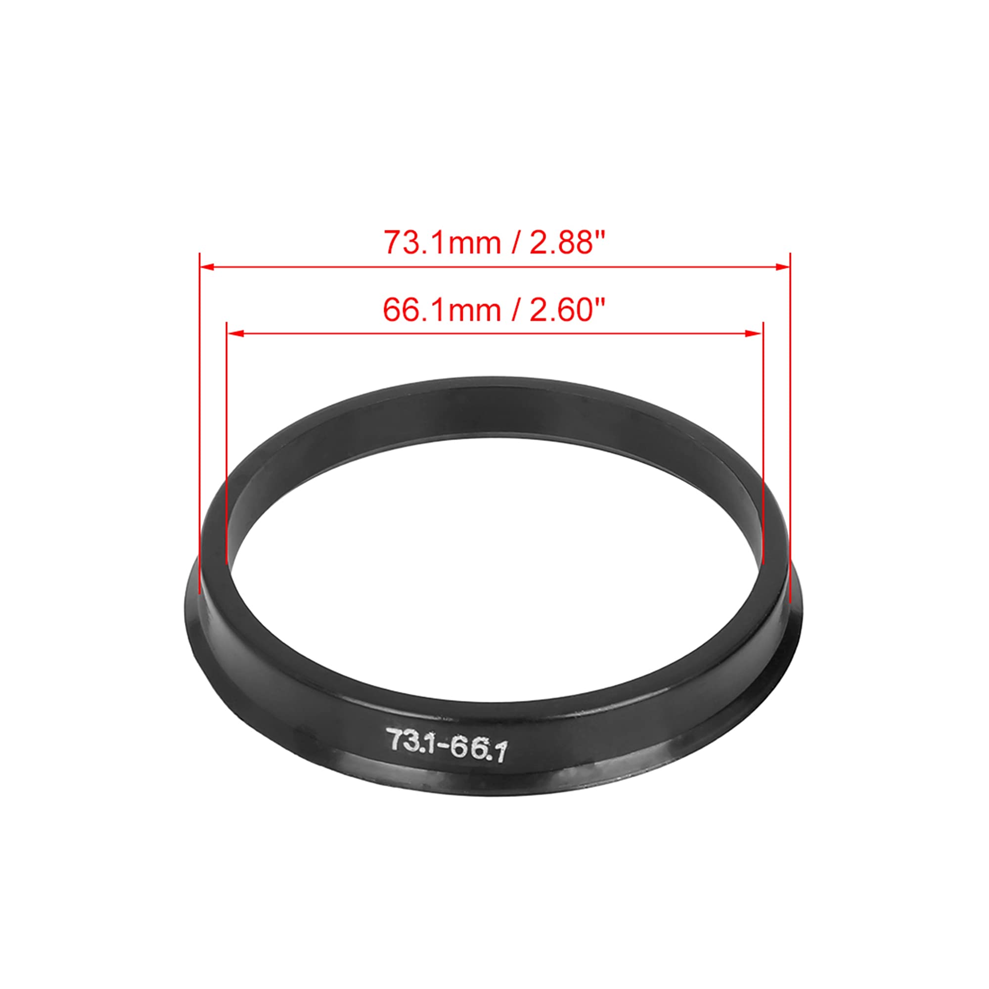 X AUTOHAUX 4uds Plástico 74.1mm A 72.6mm Coche Cubo Céntricos Círculos