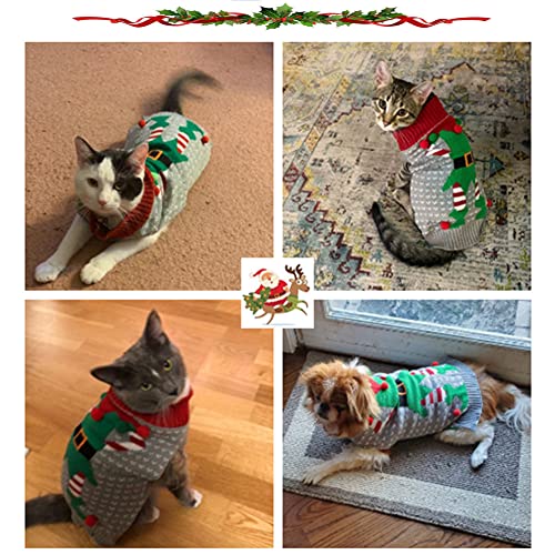 ABRRLO Hunde Kostüme Hundebekleidung Baumwolle Pullover feiern Weihnachten-Tag Winter Mantel Strickpullover Haustier Hund Pullover Haustier Kostüm Fashion (M, Clown)
