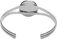 Vista 3 de 1994 Italy 20 Lire BU Uncirculated Coin Silver Plated Cuff Bracelet - Oak Branch