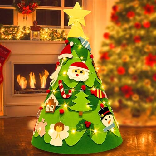 Kinder Weihnachtsbaum, 3D Toddler DIY Weihnachtsbaum aus Filz mit 26...