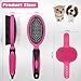 2PCS Pet Grooming Tools - Double-Sided Brush for Shedding and Bathing, Suitable for Short/Long Haired Dogs Cats and Horses, Deshedding Dog Brush, Mane & Tail Combs for Horses - Pet Supplies (Pink)