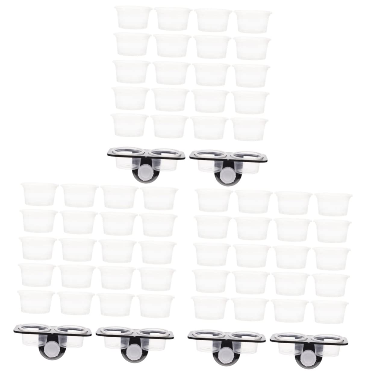 BESPORTBLE 3sets Ciotole per Rettili con Ventosa Dispositivo di Alimentazione per Cibo Facile Installazione e Pulizia per Terrari e Acquari con Ciotole Extra