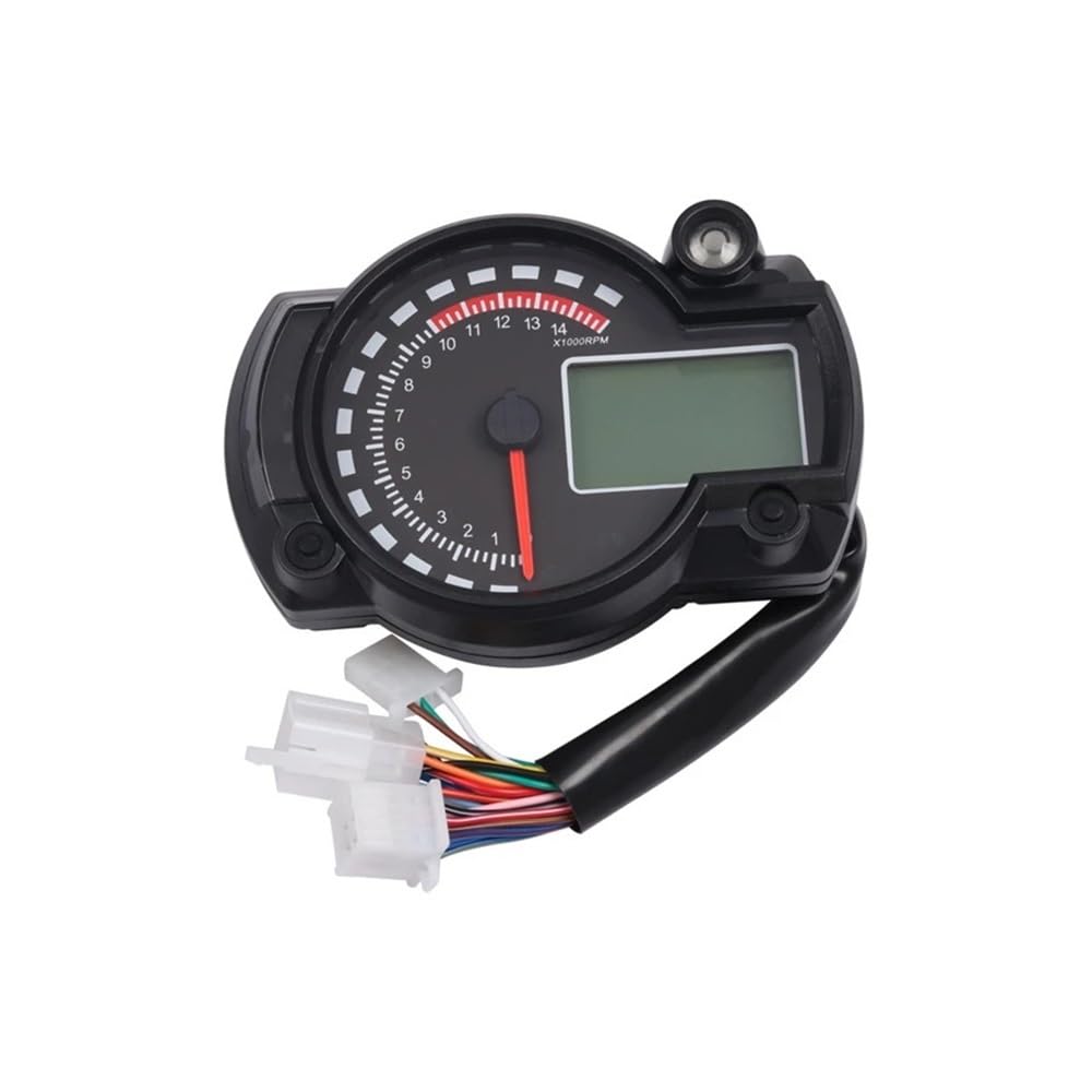 Cuentakilómetros velocímetro Cuentakilómetros Digital Universal para Motocicleta, Tacómetro, Velocímetro, Medidor De 14000 RPM con Soporte