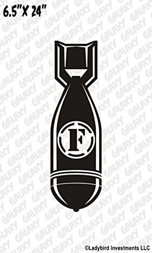 Miniatura 2 de SkunkMonkey - Calcomanía para puerta trasera de camión, F-Bomb, ajuste universal, adhesivo negro mate