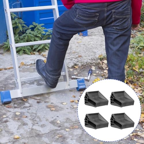 Fundas para patas de escalera Toyvian de PVC negro antideslizantes plegables 5