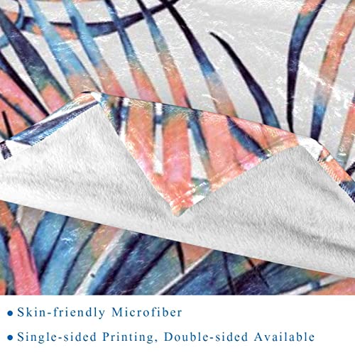 Couverture polaire rose en microfibre douce pour lit et canapé de 150x130 cm