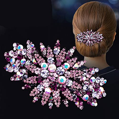 QARNBERG Fermagli per Capelli Fermagli per Fiori in Cristallo Fermagli per Capelli per Donna Fermagli per Capelli con Strass Vintage Copricapo Accessori per Capelli per Ragazze