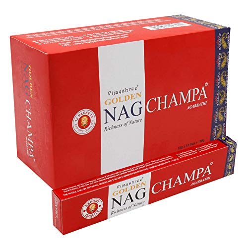 12 scatole di incenso Golden Nag Champa 180 bastoncini