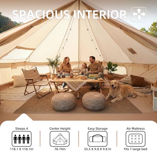 Carpa Yurt 4 Temporadas Para 4 Personas 3 m Diámetro miniatura 5