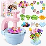 TANAVE Flower Making Kit for Kids,Diy Flower Bouquet Kit,Fabric Flower Bouquets Toys Upgraded,Flower Crafts/Flower Maker for Kids Birthday Gifts for Ages 3 4 5 6 7 8 9 10 11 12 Year Old Girls (126pcs)