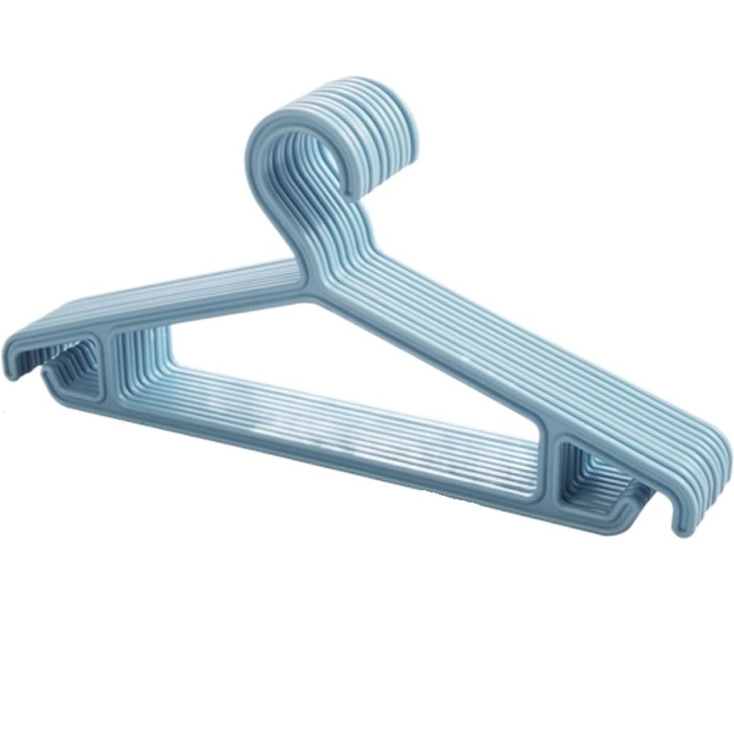 Wytrzymały Wieszak 10 Szt. Antypoślizgowy Wieszak Na Ubrania Plastikowy Wieszak Na Ubrania Wieszak Na Ubrania Dla Chłopca I Dziewczynki Organizer do Przechowywania Spodni(Blue)