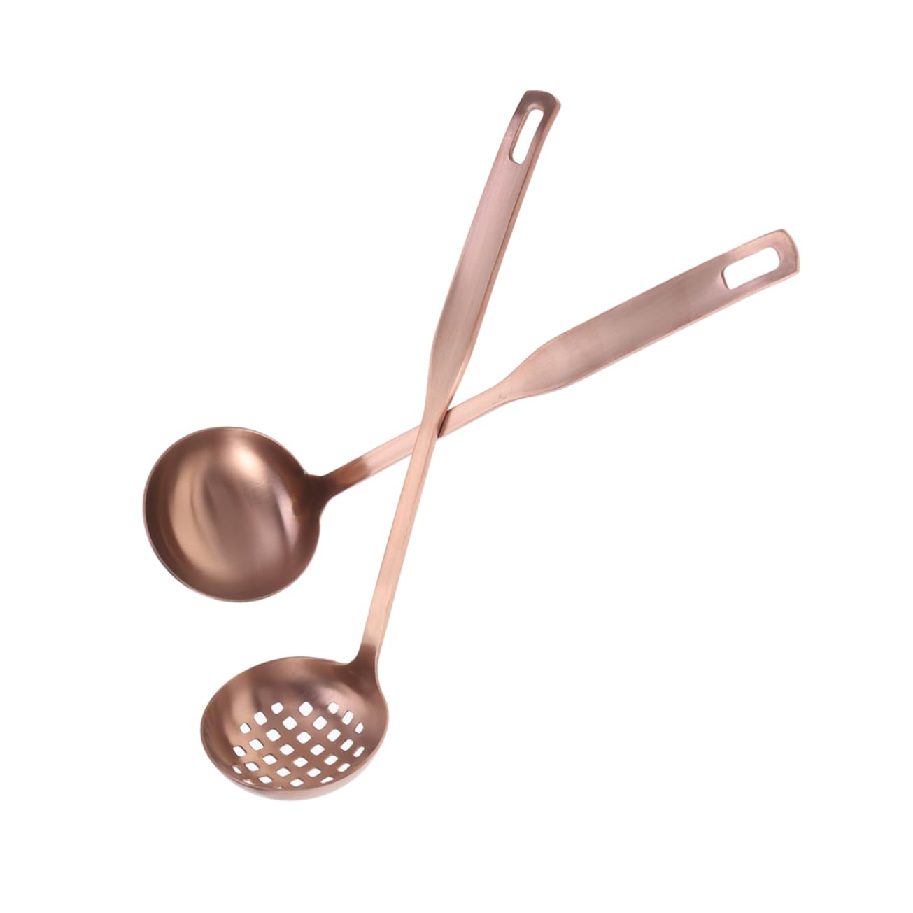 ULTECHNOVO 2 Pcs Stainless Steel Colander Soup Spoon Gadgets Utensil Strainer Skimmer Cooking Sieves Removable Kitchen Utensils Multifunctional Tool Accessories Cookware Baking Mixing Golden