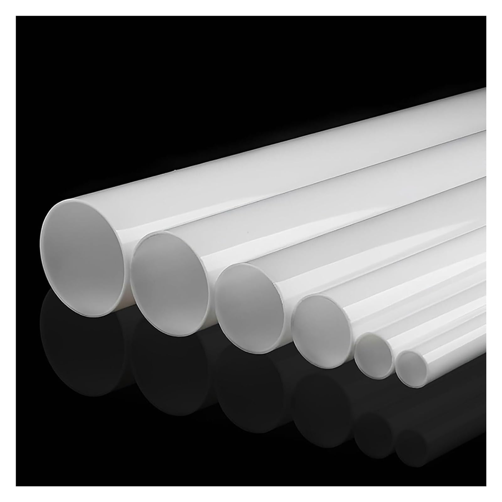 tubo de PVC, 2 tubos acrílicos redondos de plástico 32-40 mm diámetro exterior y 500 longitud for iluminación, lámparas manualidades(38mm OD)
