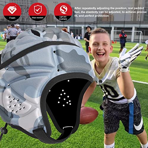 Civlann Kids Rugby Helmet, 7V7 Football Helmet, Soft Padding Scrum Cap, Breathable Headgear For Flag Football, Brazilian Jiu-Jitsu, Children Playing, Special Needs Helmet, Adjustable Youth Helmet #2 #TOP2