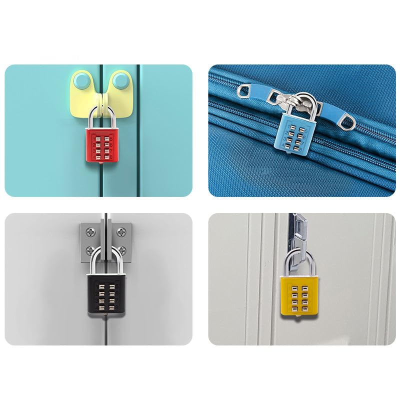 Image of QUIRA 8 Digit Push-Button Combination Number Code Luggage Lock Padlock Lock for Door,Bag,Locker (Black)