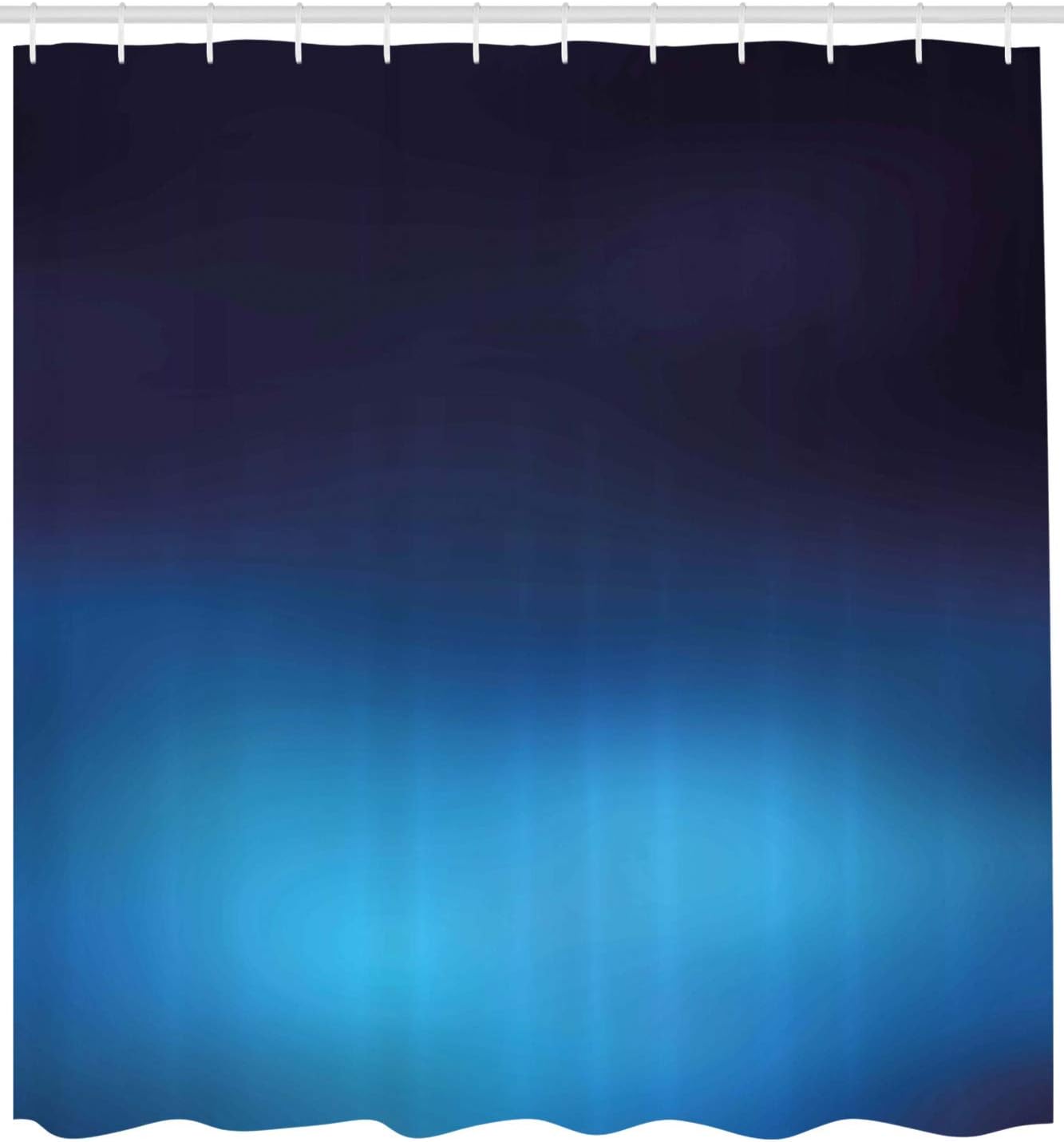 Ambesonne Navy Shower Curtain, Ombre Style Deep Sea Ocean Underwater Themed Digital Colored Graphic Design Art Print, Cloth Fabric Bathroom Decor Set with Hooks, 69" W x 84" L, Dark Blue