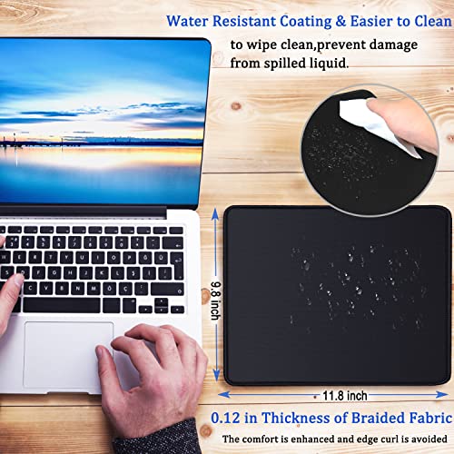 Mouse Pad, Upgraded 30% Larger Mouse Pad With Durable Stitched Edges, Waterproof Mousepad, Nonslip Natural Rubber Base Mouse Pad For Gaming Computer, Laptop, Office, Home, 11.8 X 9.8 X 0.12 In #TOP5