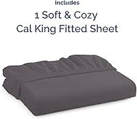 Vista 672 de King Fitted Bed Sheet - Bottom Single Fitted Sheet Only - Ultra-Soft Hotel Luxury Bedding w/ 8-16 Inch Deep Pockets - Breathable, Cooling & Wrinkle