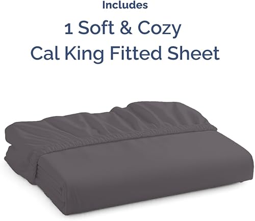 Miniatura 672 de King Fitted Bed Sheet - Bottom Single Fitted Sheet Only - Ultra-Soft Hotel Luxury Bedding w/ 8-16 Inch Deep Pockets - Breathable, Cooling & Wrinkle