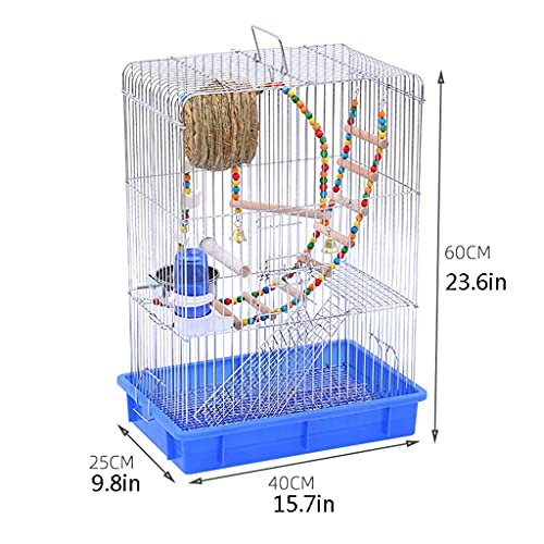 Cage à oiseaux en métal galvanisé robuste pour perruches et canaris modèle C - 3