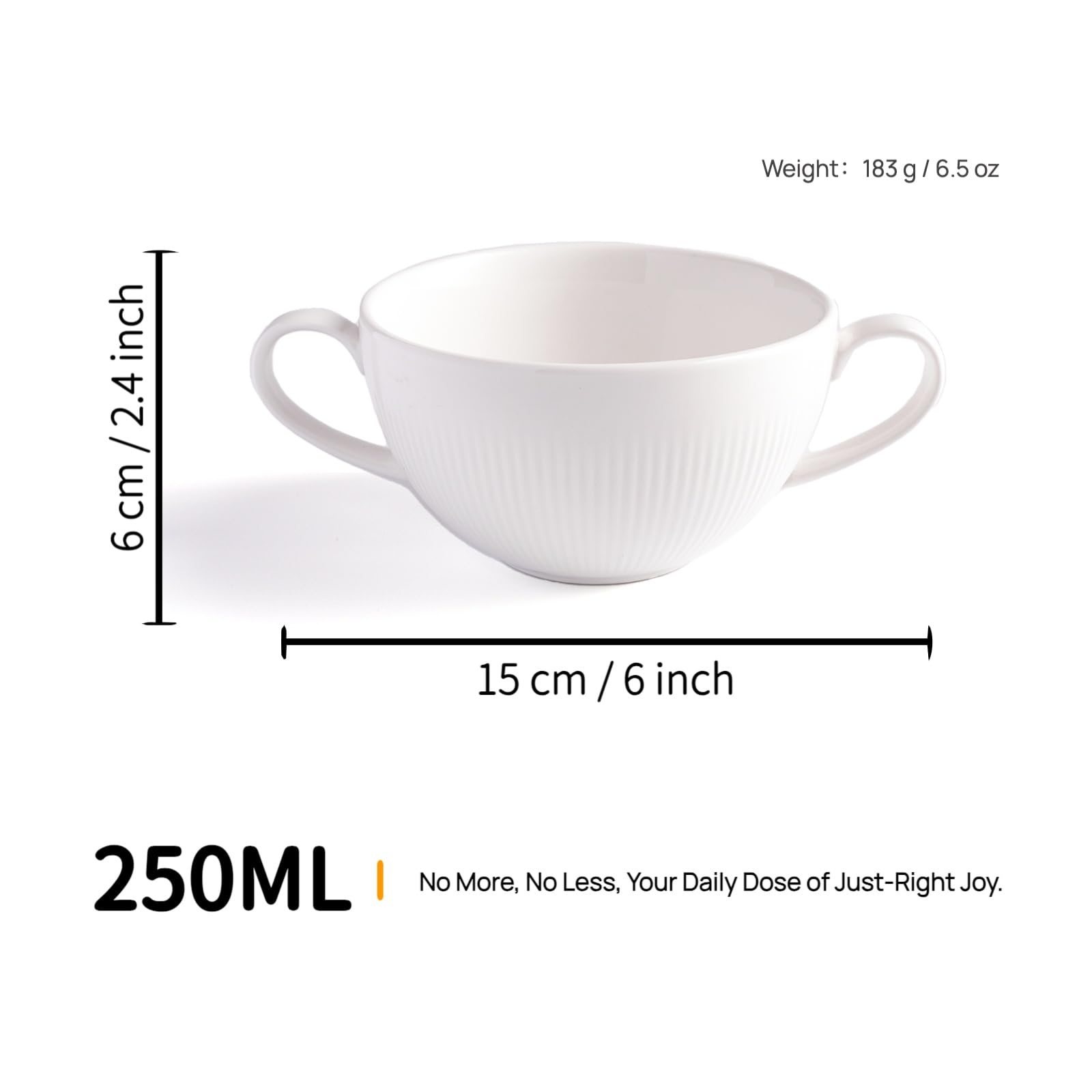 Tazza a due manici, aiuto vivente, tremori, presa più debole, artrite, condizioni di salute, disabilità, doppio manico, 250 ml