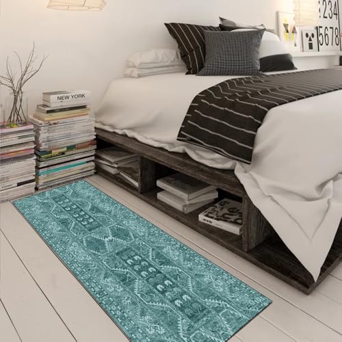 Alfombra de cocina antideslizante y lavable que soluciona los resbalones en el pasillo cian 3