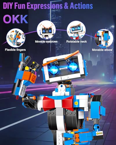 okk Robot Kit, STEM Toys for Kids 8-12, APP & Remote Control, DIY Engineering Educational Coding Robotics, Programmable Building Sets Gifts for Boys Girls - Image 6