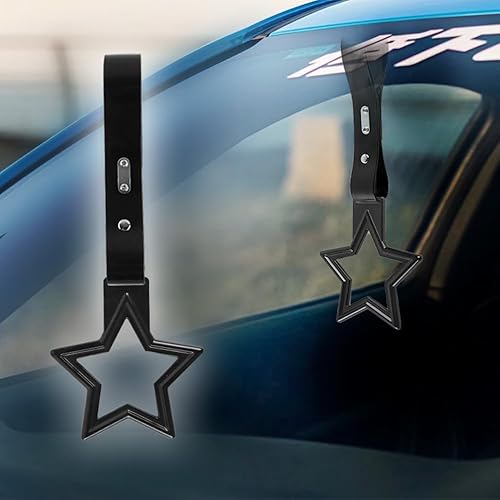 Miniatura 6 de Q1-TECH, JDM Tsurikawa Anillo Japonés de Tren Subterráneo Autobús Coche Manija Linda con Forma de Estrella Correa de Mano Anillos de Advertencia