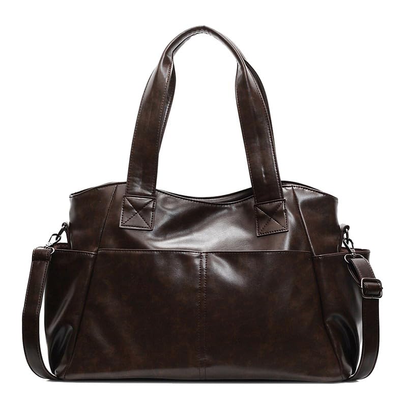 Borsa Bauletto con Tracolla da Donna Borsa a spalla in Pelle Sintetica Borsa a mano Sacchetto Tote Donne Borsetta Hobo Borsa a tracolla Marrone scuro