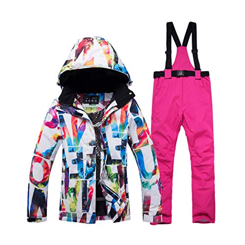 Queenhairs Tuta da Sci da Donna Tuta da Sci Invernale Calda Antivento Impermeabile da Snowboard