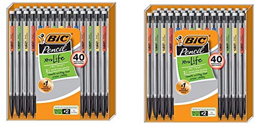 BIC Xtra-Life Mechanical Pencil, Medium Point (0.7 mm), 40 Count (2 Pack)