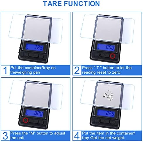 Diyife Digital Pocket Scale, [5 Units] 500g/0.01g Mini Scale Jewelry Scale Gram Scale with LCD Back-Lit Display, Tare Function, Auto Off, High Accuracy Digital Scale for Jewelry, Medicine, Gem