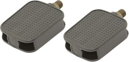 Miniatura 2 de Alta - Pedales para bicicleta (plataforma cuadrada plana, superficie estilo descalza), color negro