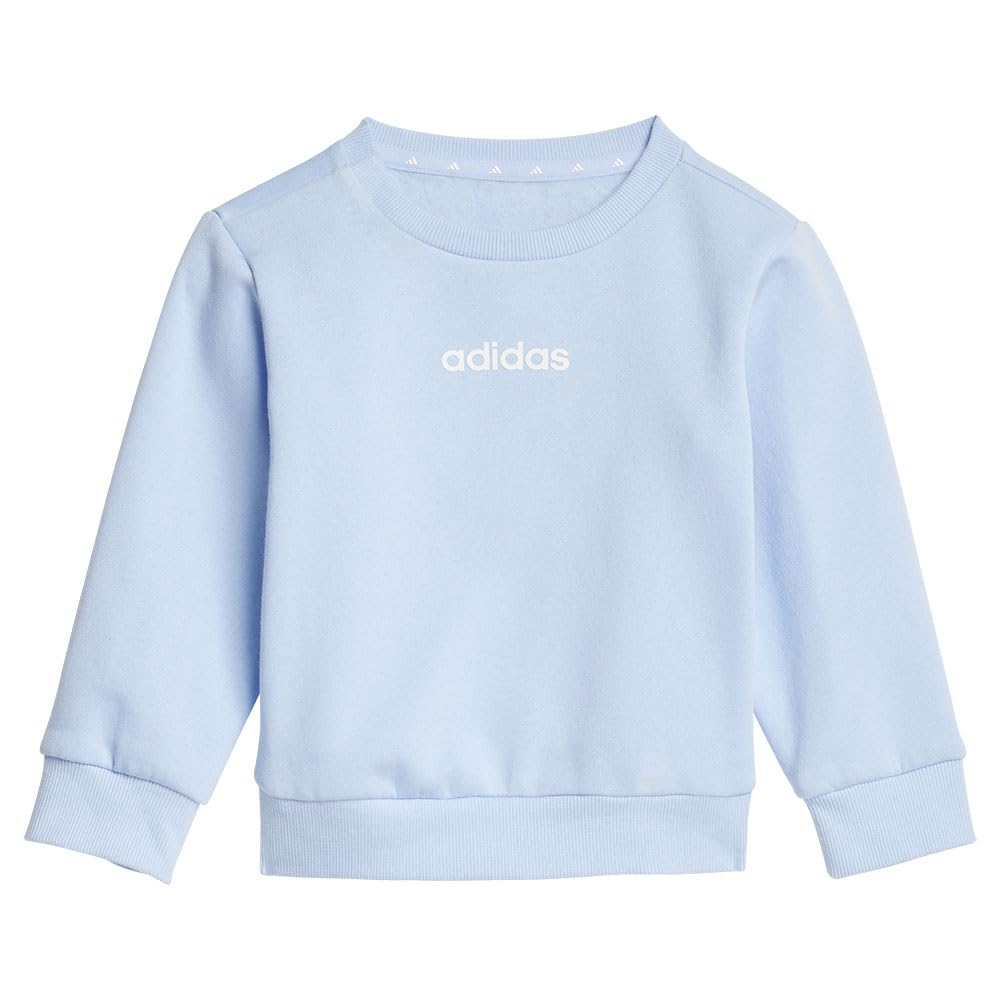 adidas Mixte bébé Essentials Linear Logo Jogger Track Suit, glow blue/white, 2-3 Years