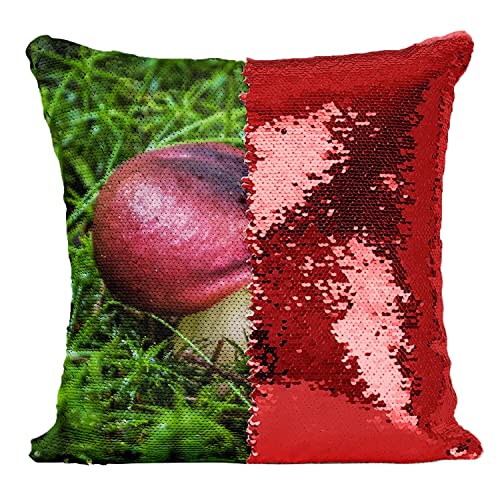 Coussin sequin champignon mauve pour rompre la monotonie d'un salon sans eclat - 2