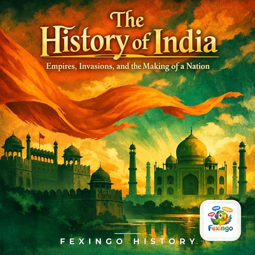 『The History of India: Empires, Invasions, and the Making of a Nation &mdash; Fexingo History』のカバーアート
