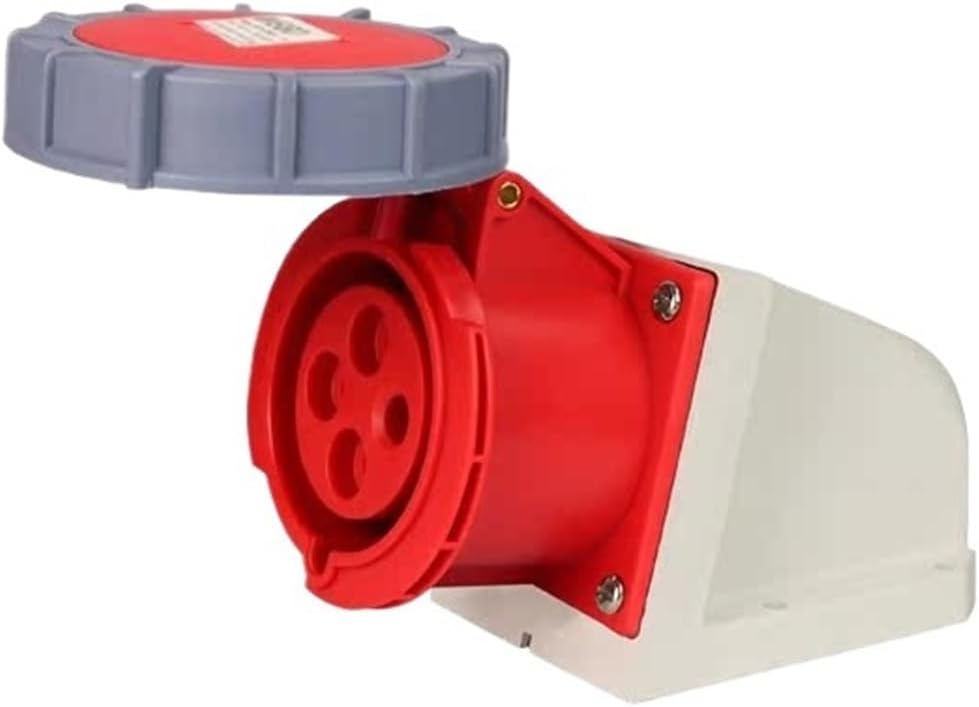 Refrigerated Truck Marine 440V Industrial Plug Socket 4 core 32A Container 3h Waterproof Aviation Male and Female Docking(Surface Mounted Socket C)